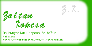 zoltan kopcsa business card